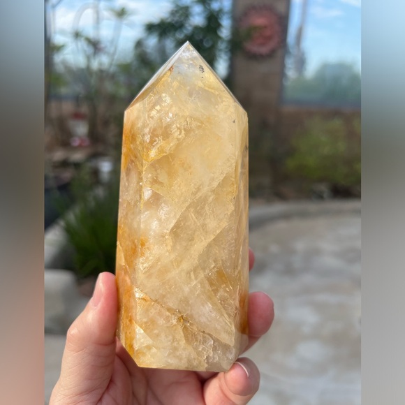 Golden Healer Quartz Crystal Tower - Picture 3 of 9